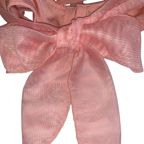 NEW Convertible Bra Panty Set Tie Back Halter Adjust Removable Strap Pink 36B - Picture 2 of 14